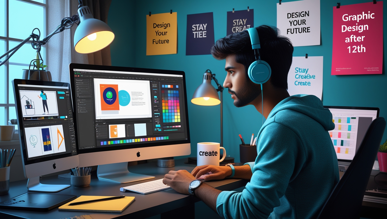 Read more about the article 12वीं के बाद Graphic Design में Career कैसे शुरू करें? | Complete Beginner’s Guide